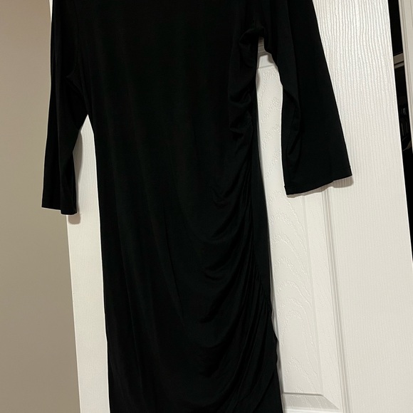 H&M Black cotton long sleeve dress with side cinching size L - Picture 6 of 6